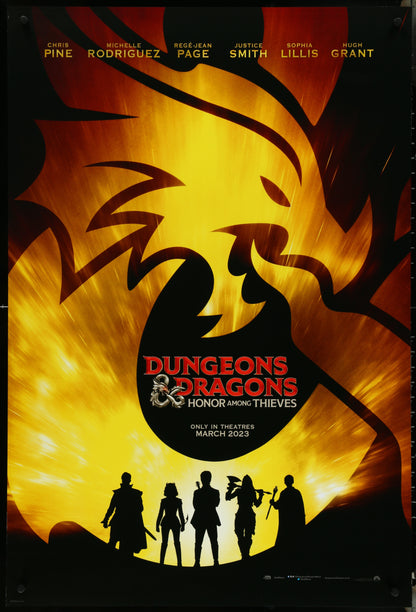 An original movie poster for the film Dungeons and Dragons : Honor Amongst Thieves
