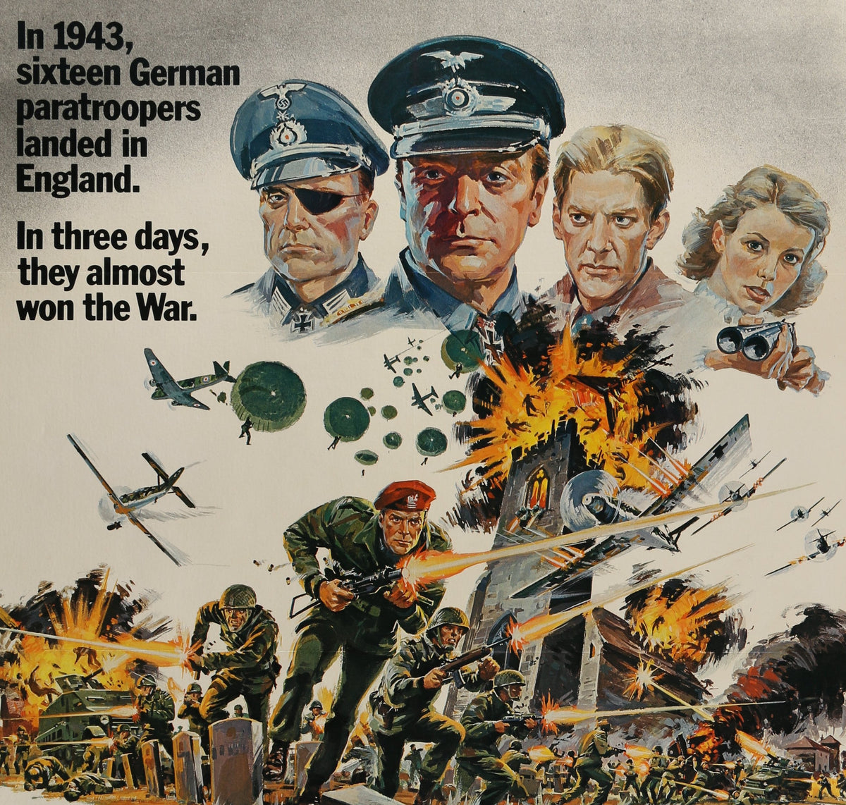 An original movie poster for the film The Eagle Has Landed
