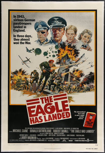 An original movie poster for the film The Eagle Has Landed