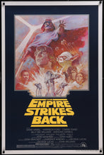 Load image into Gallery viewer, An original movie poster for the Star Wars film The Empire Strikes Back with artwork by Tom Jung