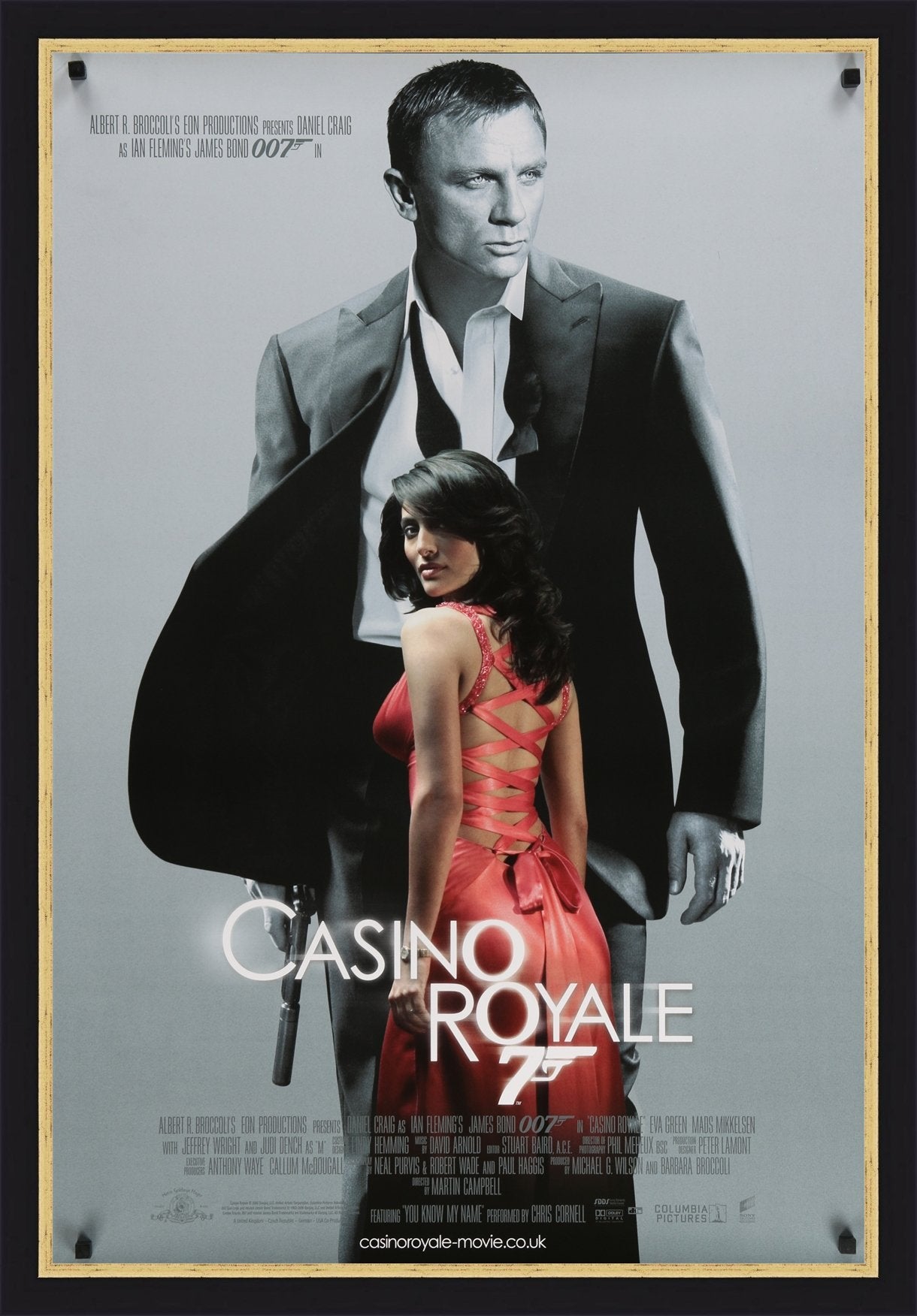 An original movie poster for the James Bond film Casino Royale