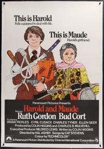 An original movie poster for the film Harold and Maude