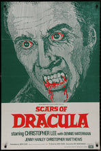 Load image into Gallery viewer, An original movie poster for the Hammer horror film Scars of Dracula