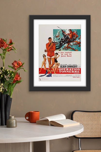 An original French petite movie poster for the James Bond film Thunderball