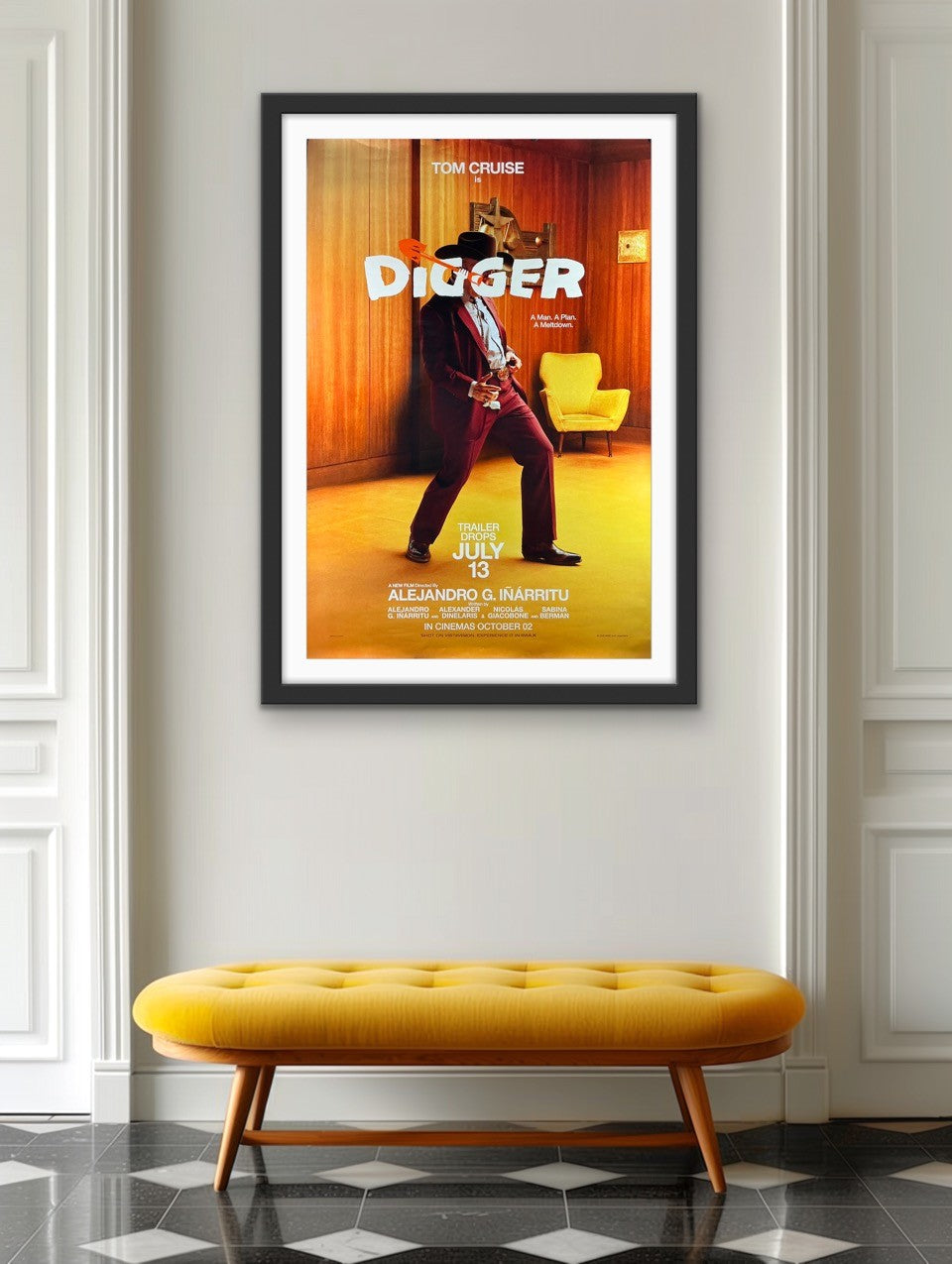 An original movie poster for the Tom Cruise film Digger