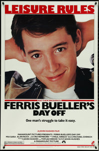 An original movie poster for the film Ferris Bueller's Day Off