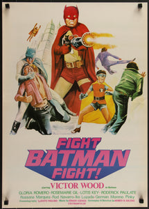 An original movie poster for the Filipino film Fight Batman Fight!