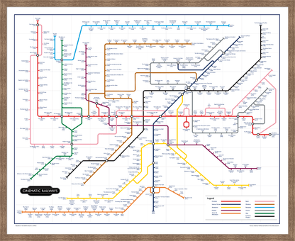 The Film Fan's Movie Map (Framed)