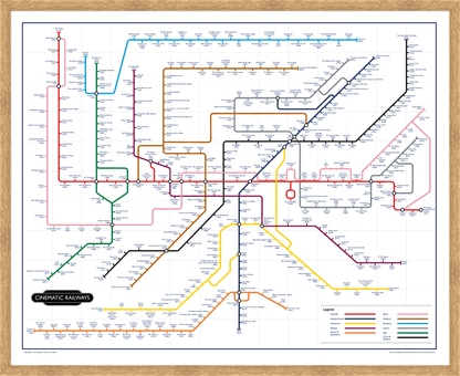 The Film Fan's Movie Map (Framed)
