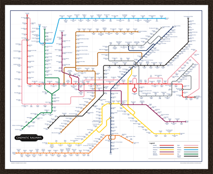 The Film Fan's Movie Map (Framed)
