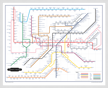 The Film Fan's Movie Map (Framed)