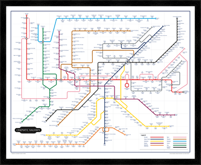 The Film Fan's Movie Map (Framed)