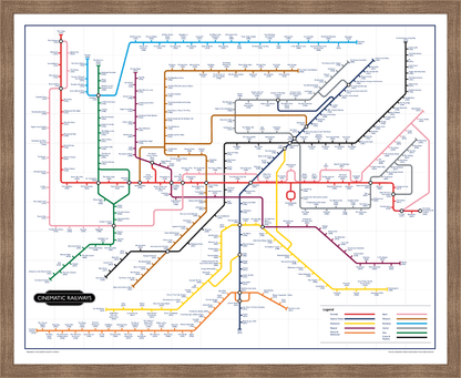 The Film Fan's Movie Map (Framed)