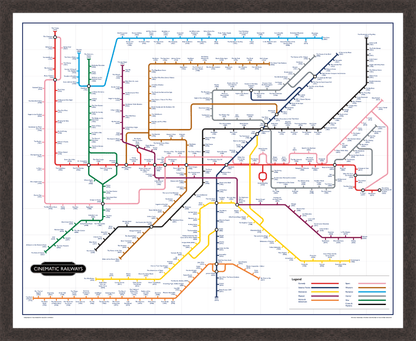 The Film Fan's Movie Map (Framed)
