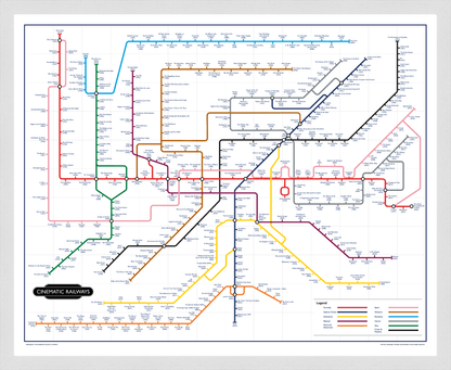 The Film Fan's Movie Map (Framed)
