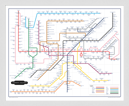 The Film Fan's Movie Map (Framed)