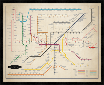 The Film Fan's Movie Map (Framed)