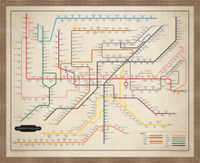 Load image into Gallery viewer, The Film Fan's Movie Map (Framed)