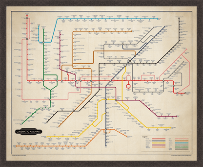 The Film Fan's Movie Map (Framed)
