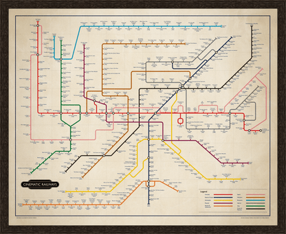 The Film Fan's Movie Map (Framed)