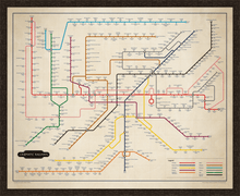 Load image into Gallery viewer, The Film Fan's Movie Map (Framed)