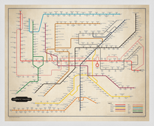 Load image into Gallery viewer, The Film Fan's Movie Map (Framed)