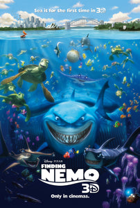 An original movie poster for the Disney Pixar film Finding Nemo