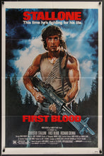 Load image into Gallery viewer, An original movie poster with artwork by Drew Struzan for the Sylvester Stallone film First Blood