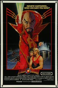 An original movie poster with artwork by Richard Amsel for the film Flash Gordon