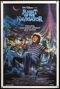 An original movie poster for the Disney film Flight of the Navigator