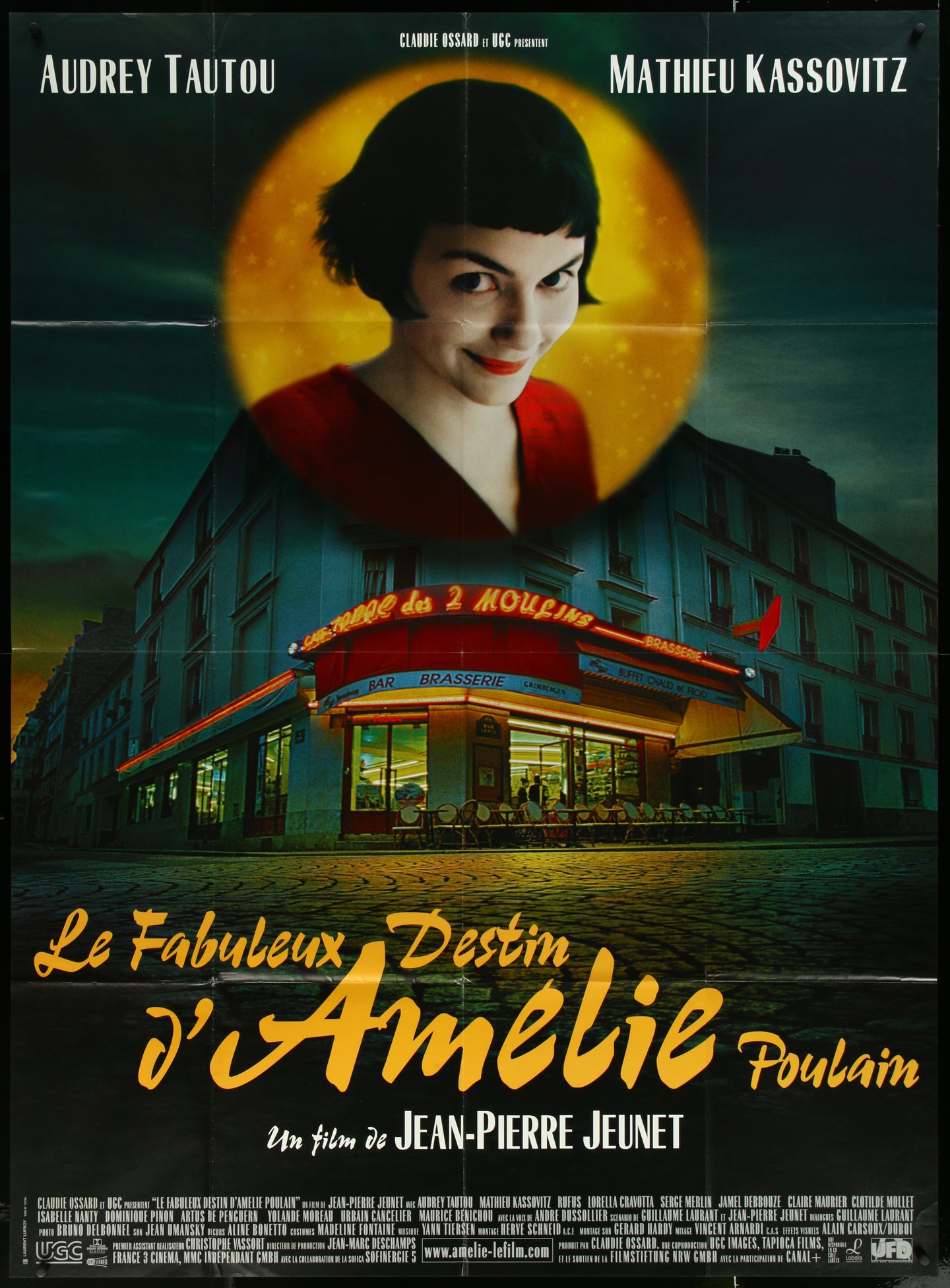 An original French Grande movie poster for the film Amelie