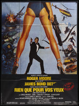 Load image into Gallery viewer, An original French grande movie poster for the James Bond film For Your Eyes Only