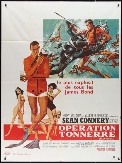 An original movie poster for the James Bond film Thunderball