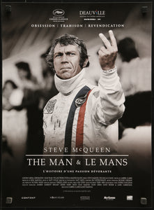 An original movie poster for the film Steve McQueen The Man and Le Mans