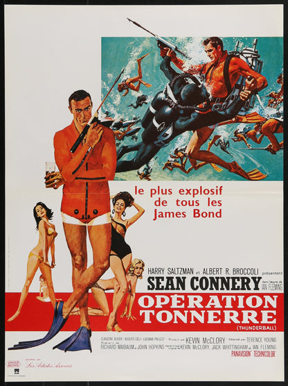 An original French petite movie poster for the James Bond film Thunderball