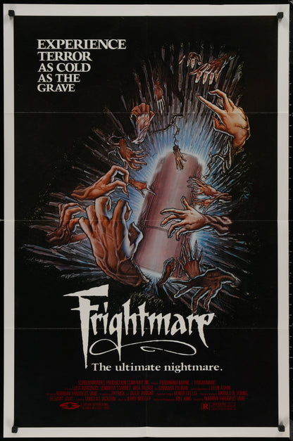 An original movie poster for the 1983 horror film Frightmare