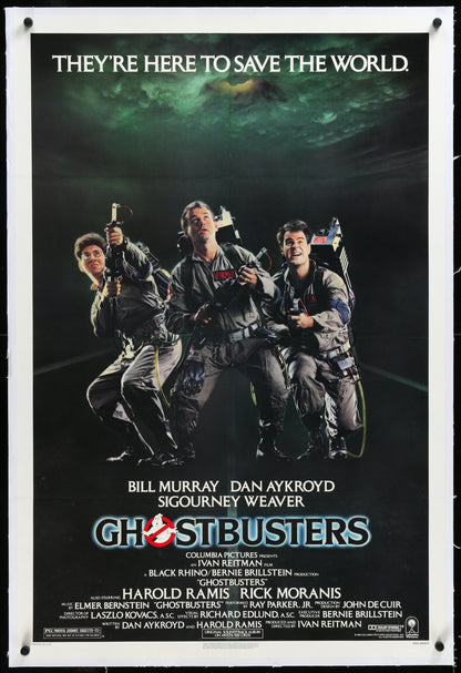 An original movie poster for the film Ghostbusters