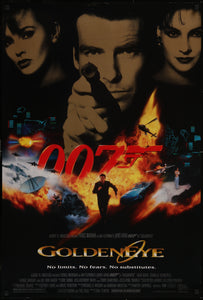 An original movie poster for the James Bond film GoldenEye / Golden Eye