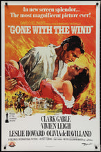 Load image into Gallery viewer, An original movie poster for the 50th anniversary release of Gone With The Wind