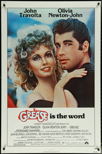 An original movie poster for the film Grease