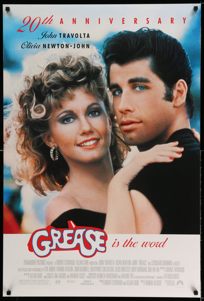 An original movie poster for the musical film Grease