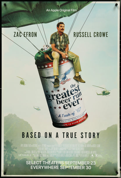 An original movie poster for the film The greatest Beer Run Ever