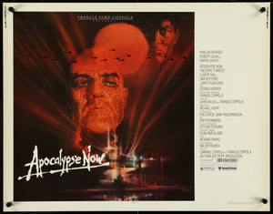 An original half sheet movie poster for the film Apocalypse Now with artwork by Bob Peak