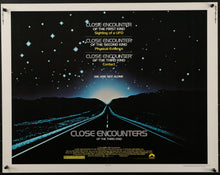 Load image into Gallery viewer, An original half sheet movie poster for the Steven Spielberg film Close Encounters of the Third Kind