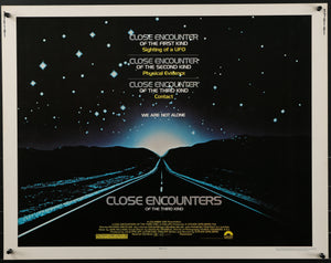 An original half sheet movie poster for the Steven Spielberg film Close Encounters of the Third Kind