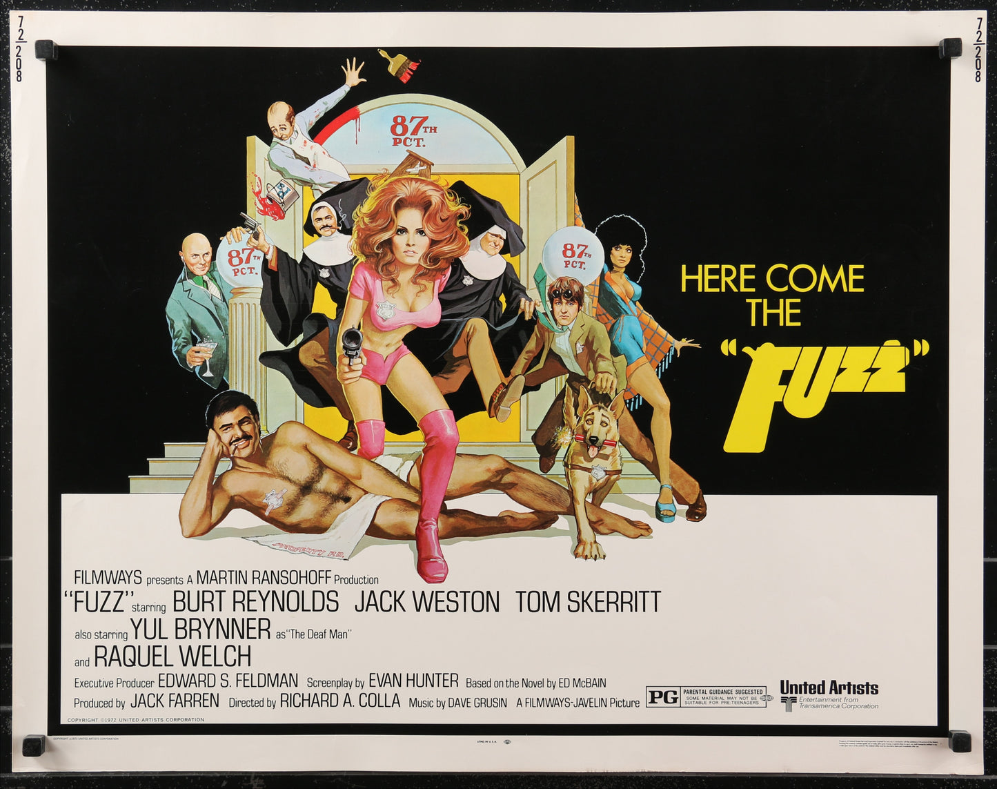 An original movie poster for the film The Fuzz