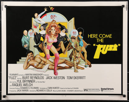 An original movie poster for the film The Fuzz