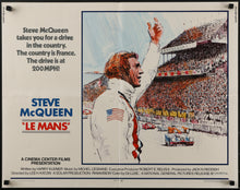 Load image into Gallery viewer, An original movie poster for the Steve McQueen film Le Mans with artwork by Tom Jung