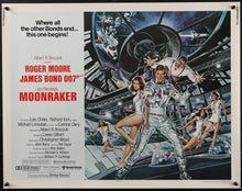 Load image into Gallery viewer, An original half sheet movie poster for the James Bond film Moonraker