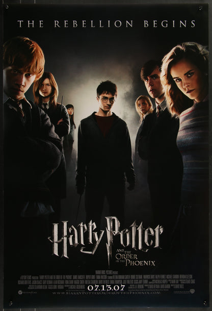 An original movie poster for the film Harry Potter and the Order of the Phoenix